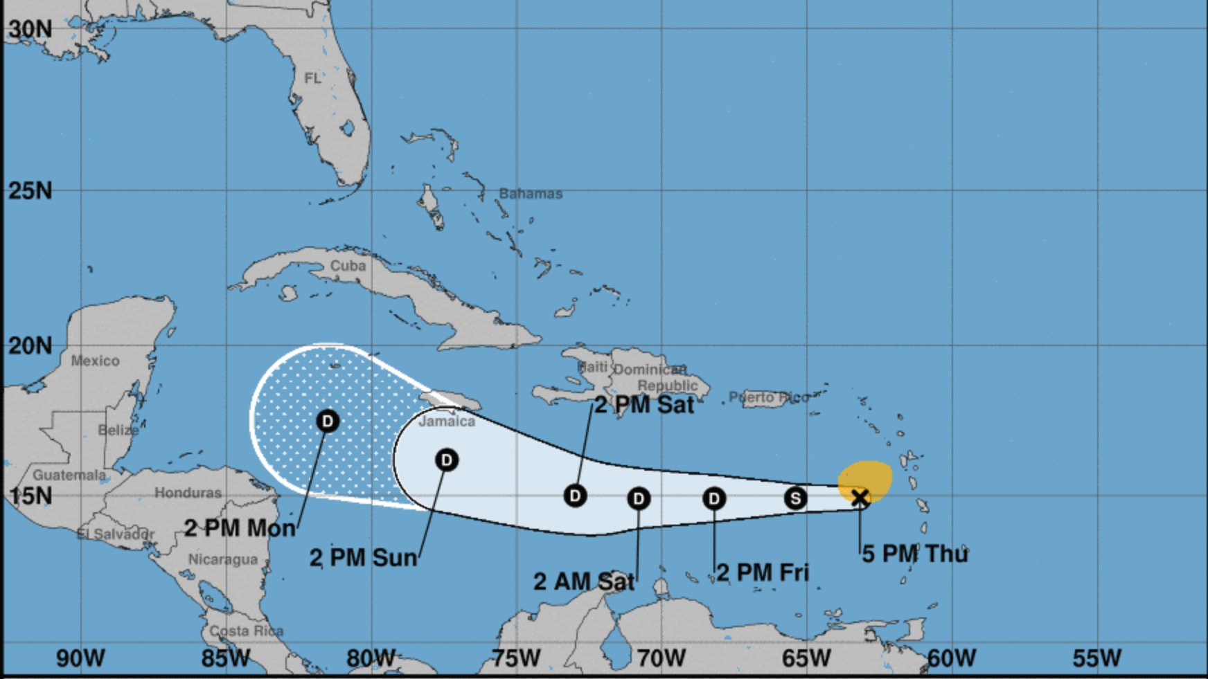 All Tropical Storm Watches And Warnings Discontinued For Tropical Storm Isaac; Rainfall Expected On St. Croix