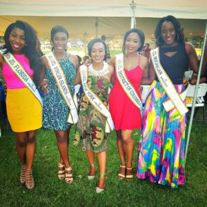 Taiesa Lashley, center left, with participants of this year's Miss Black U.S. Ambassador in Oklahoma.