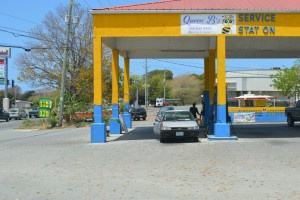 Queen B Gas Station in Frederiksted, across  from Kmart