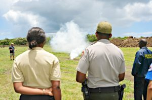 Members of the 23rd Civil Support Team, Virgin Islands National Guard along with local and federal agencies attended a two-day FBI training on weapons of mass destruction and incendiary devices July 13 through July 14.