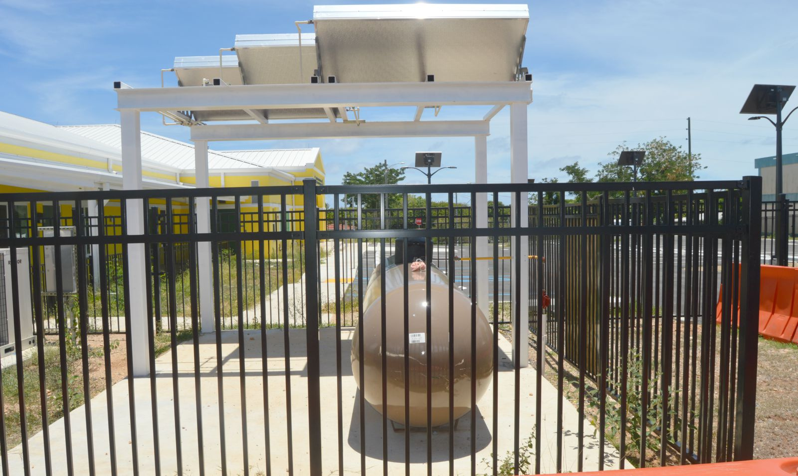 There's A Huge Propane Gas Tank Installed Near Classrooms At The Claude O. Markoe Elementary School