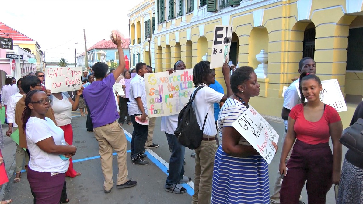 Watch: AFT Leaders, Union Members And Supporters Protest At Government On St. Croix
