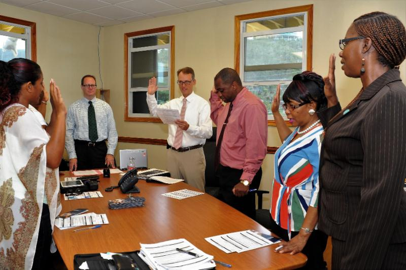 Bureau Of Economic Research Staff Take Oath In Preparation To Conduct 2017 Census
