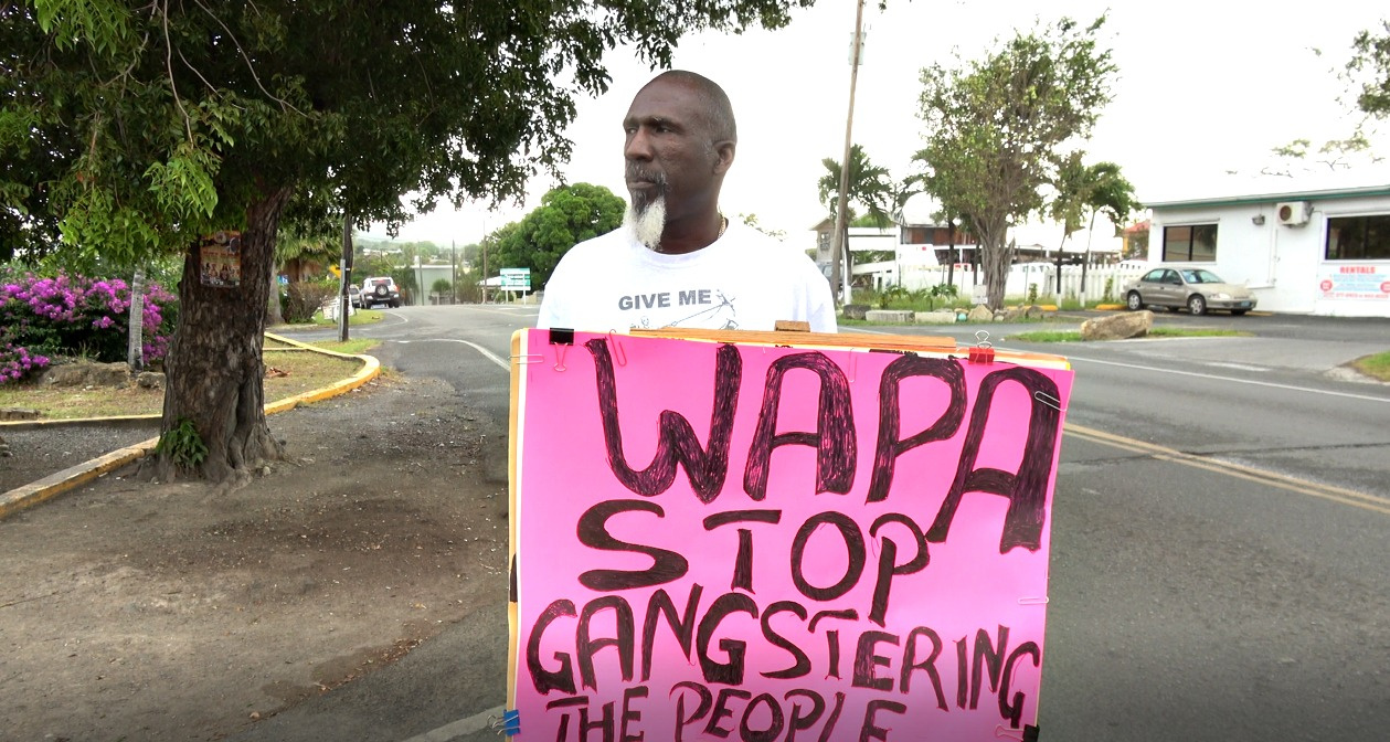 Watch: Coach Fahie, Regular Protester, Rails Against WAPA