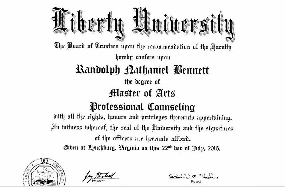 Bennett Receives Master's Degree From Liberty University, Regrets 'Misunderstanding'