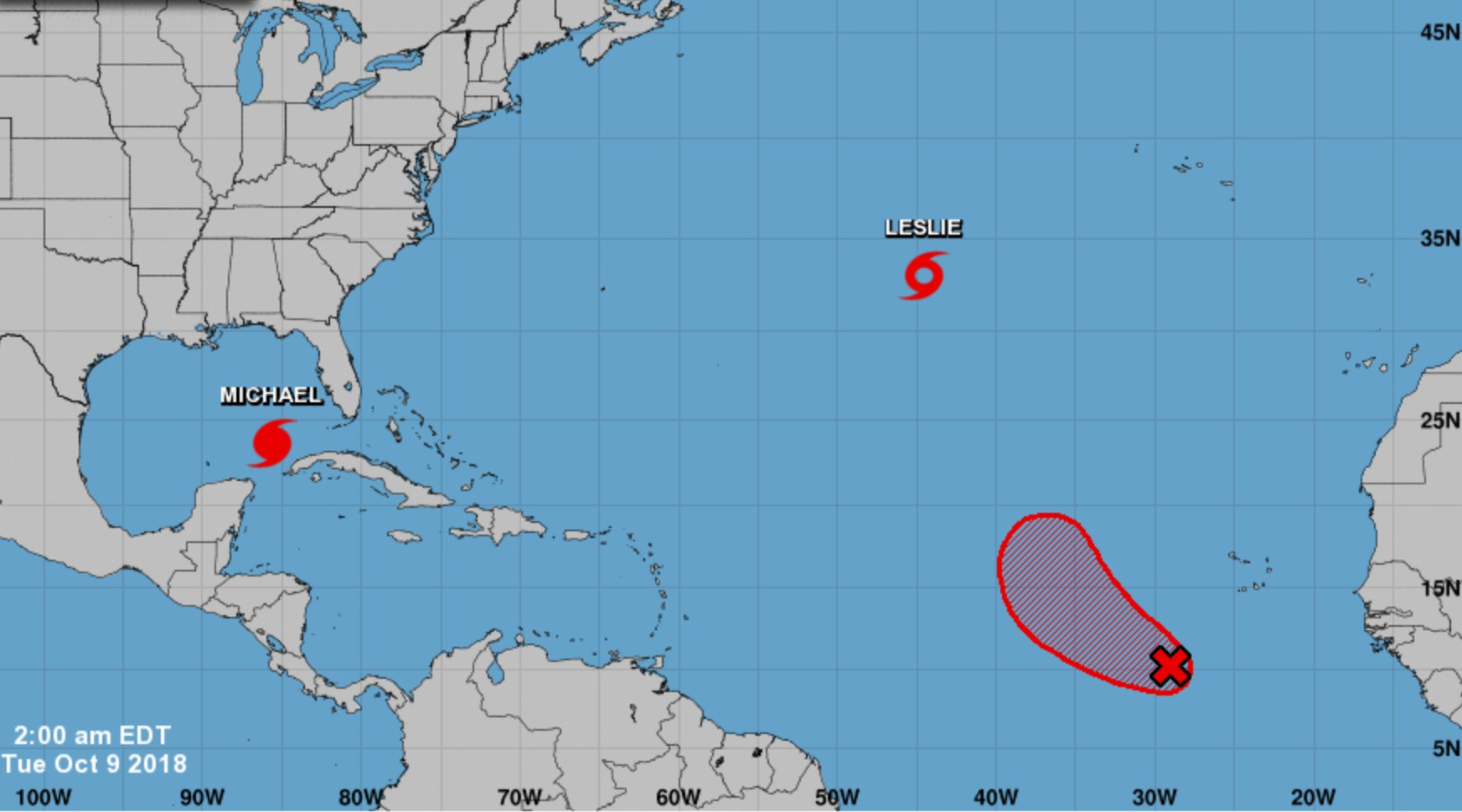 New Weather System Brewing In Atlantic Expected To Track North, Weaken