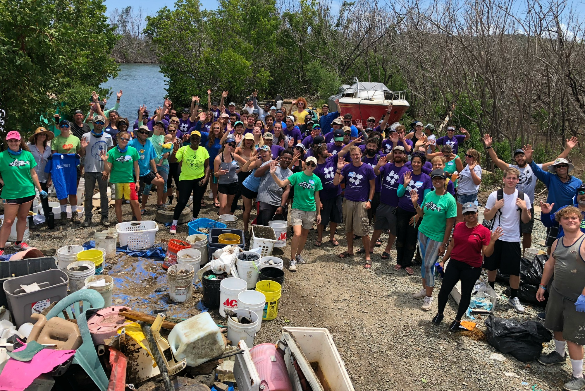 The First Ever Large Scale Mangrove Cleanup In Territory Nets Thousands Of Pounds Of Debris