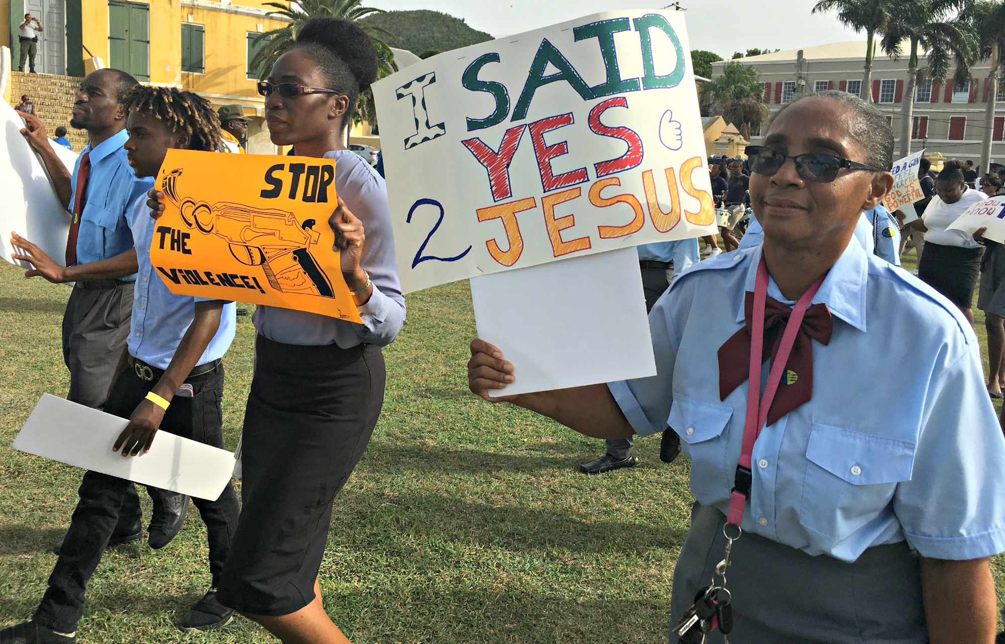 Adventist Youth Step Against Drugs And Crime And Step To Christ During Christiansted March