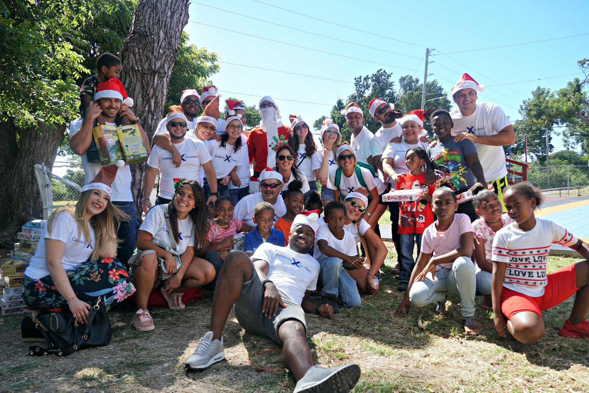 Santa Visits Boys & Girls Club Children On St. Croix With Gifts In Tow