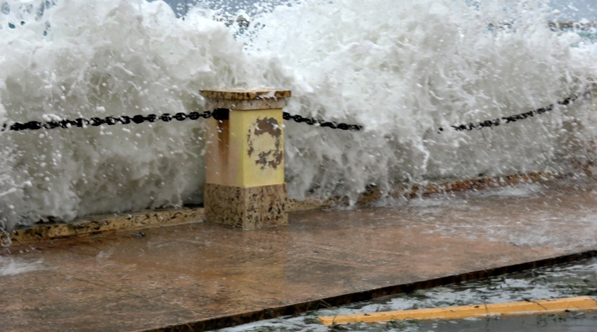 Watch: Strong Waves Impact Frederiksted Waterfront