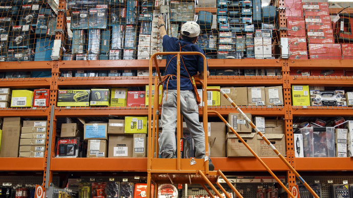 A Home Depot employee retrieves power tools at the company's store in Torrance, California, U.S., on Friday, May 13, 2016. Home Depot is scheduled to release earnings figured on May 17. Photographer: Patrick T. Fallon/Bloomberg via Getty Images