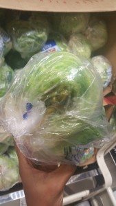 Rotten cabbage with black decay found at Cost-U-Less