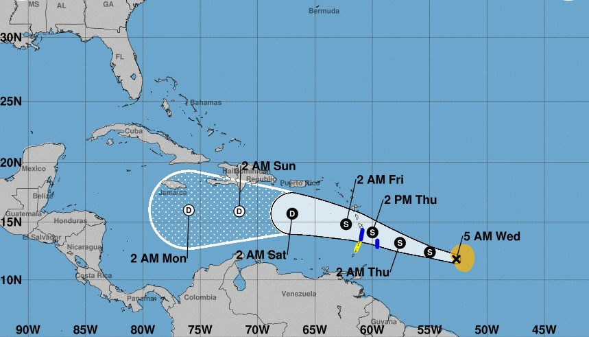 Tropical Storm Kirk Reforms, Expected To Pass Away From USVI