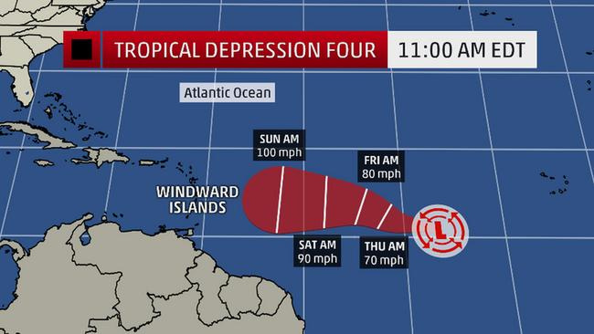 Tropical Depression Forms In East-Central Tropical Atlantic; Expected to Become a Tropical Storm Later Today