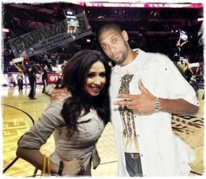 Tim Duncan with girlfriend Vanessa Garcia