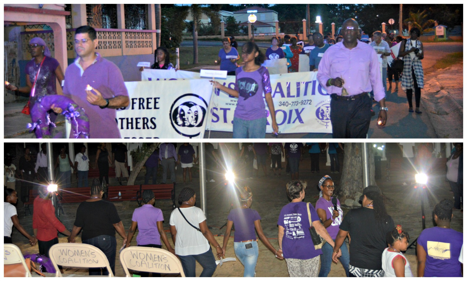 Residents Walk In Silence Down Strand Street In Remembrance Of Domestic Violence Victims