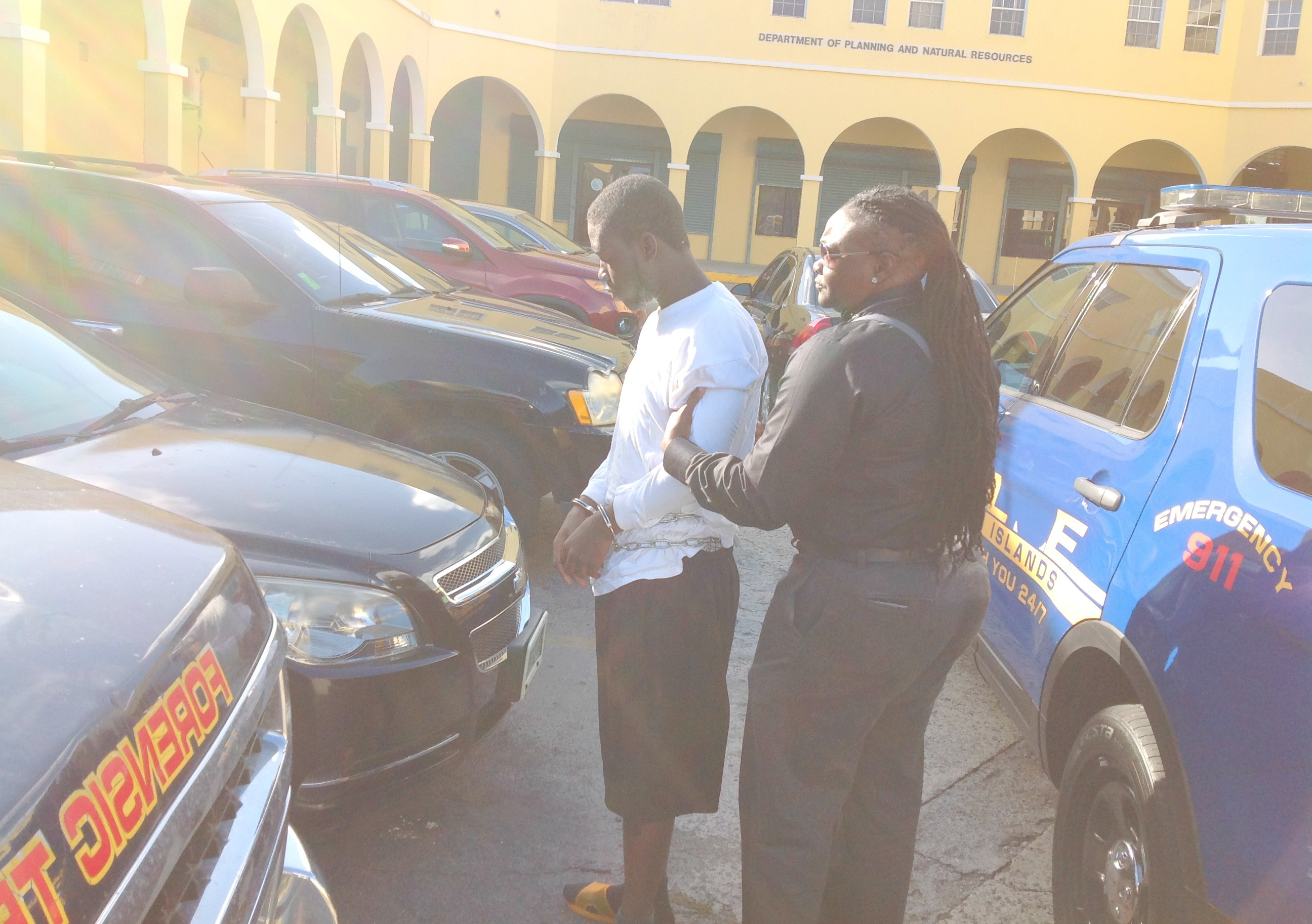 Watch: Third Suspect In East End Road Rape Incident Arrives In St. Croix Under Handcuffs