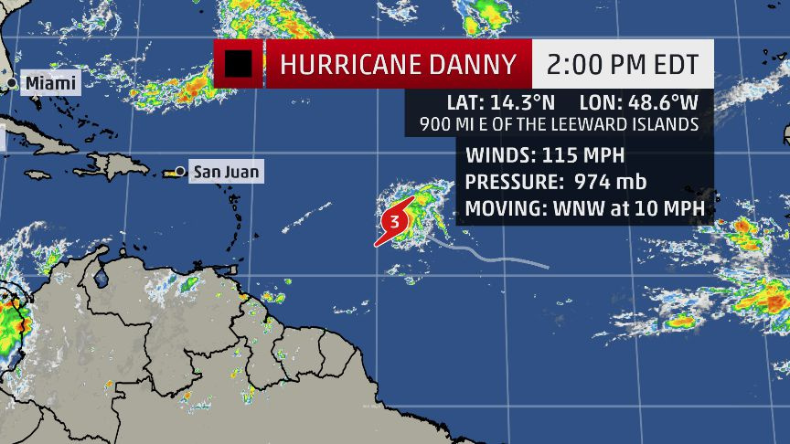 Danny Strengthens To Cat 3 Hurricane, Mapp Announces Saturday Press Conference, Sandbag Distribution Begins Territory-Wide