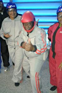 Governor Kenneth Mapp readies himself for some indoor skydiving in Florida. (Image via Facebook)
