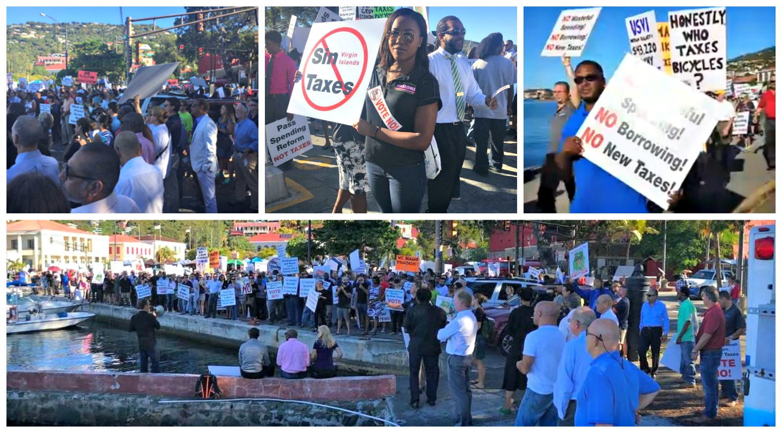 St. Thomians Turn Out In Massive Numbers For Protest Against Sin Tax Bill
