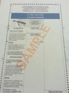 Sample ballot with gubernatorial candidates Mapp and Christensen. Click image to for full view.
