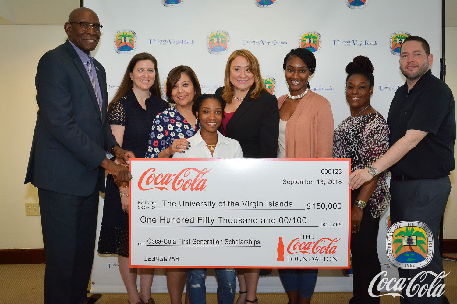 UVI Receives First Generation Scholarship Grant From The Coca-Cola Foundation