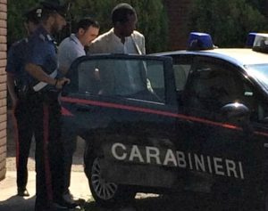 Wayne James taken into custody by Italian police. (Credit: Gazzetta Di Modena)