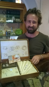 Crucian Gold started with a few hand-made jewelry in this box by Brian Bishop, founder of the company