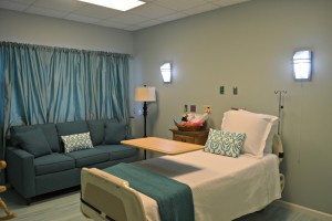 One of the renovated rooms made possible with donations like David Johnson's.
