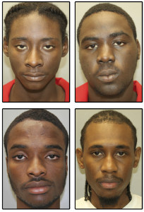 The four men involved in the March, 2014 robbery of Imperial Jewelers in St. Thomas