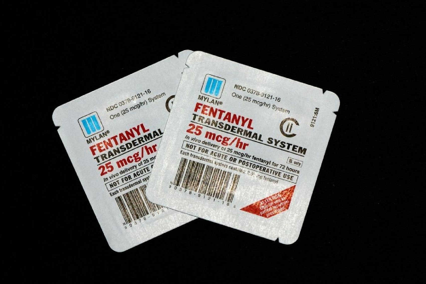 Mylan fentanyl transdermal patches, one of the opioid products cited in a V.I. government lawsuit alleging inadequate suspicious-order monitoring and misleading pharmaceutical marketing.