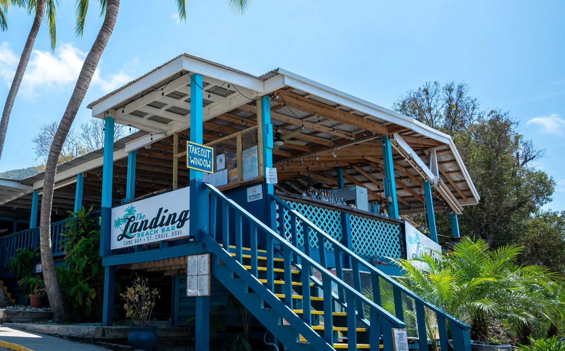 The Landing Beach Bar is one of nine Frederiksted-area businesses identified by police as being targeted in a 24-hour burglary spree on St. Croix.